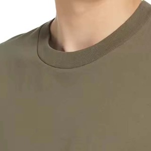 T-shirts pour hommes en coton pur respirant, couleur unie, manches courtes, nouveau design, décontracté, été, haute qualité - Product Image 4