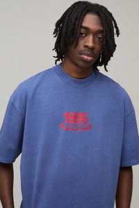 T-shirt ample en coton pour homme, coupe boxy, épaules tombantes, style streetwear décontracté, lourd, pour l'été et le quotidien - Product Image 4