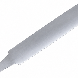 Hoja de cuchillo con punta de lanza en acabado satinado plateado, con espiga estrecha y delgada para la creación de mangos personalizados y proyectos de cuchillos DIY. - Product Image 6
