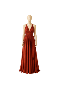 Wholesale Boho Beach Maxi <b>Dress</b> Cotton Crinkled Halter Neck Backless <b>Dress</b> For Women Summer Resort Wear Custom Apparel - Product Image 1