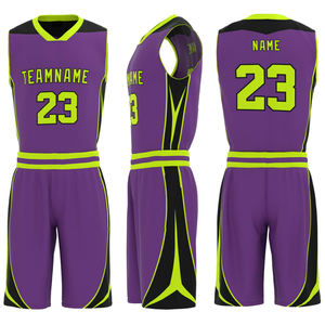 Uniforme de basket-ball réversible personnalisé, sublimation intégrale, vêtements d'équipe de qualité supérieure, ensemble maillot, gilet, short pour hommes - Product Image 1