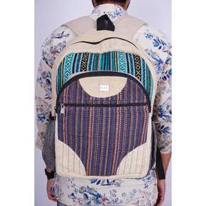 Bolso de Mano Unisex ART&ART, Estilo Boho Vintage, Estampado, de Algodón, con Cierre de Cremallera, Gran Capacidad, Ligero, Hecho a Mano, con Lazo, Borla, Flor y Diseño Arqueado - Product Image 5