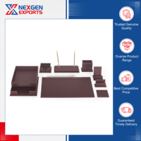 Ensemble de bureau en cuir PU de luxe écologique, 100% qualité garantie, plateau à dossiers personnalisable, organiseur de bureau, India Nexgen Desk