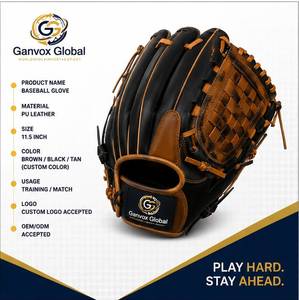 ถุงมือตีลูกเบสบอล Ganvox Global หนัง PU แบบมีช่องลึก ระบายอากาศได้ดี รองรับข้อมือ น้ำหนักเบา สำหรับฝึกซ้อม เด็ก วัยรุ่น XXL ยูนิเซ็กซ์ - Product Image 4