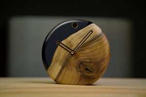 Wooden Desk Table <b>Clocks</b> With Marble Piece Analog With Simply Design for Living Room Bedroom With Customized Color and Sizes - Product Image 5