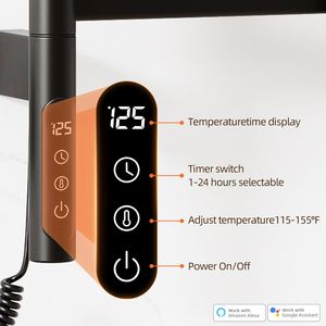 SIOYIE Scaldasalviette Elettrico Intelligente da Parete, Rotante e Riscaldato, con Timer Smart e Funzionalità a Basso Consumo Energetico per Bagno - Product Image 6