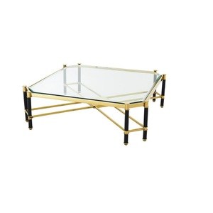 Creative Metal Coffee <b>Table</b> With Glass <b>Top</b> Unique Artistic Structure Perfect For Modern Interior Decoration Needs - Product Image 5