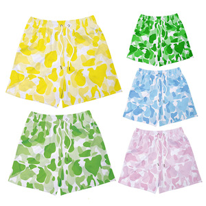 Shorts de sport pour hommes, basketball, jogging, logo personnalisé, été, toile 100% coton, couleur unie, séchage rapide, taille élastique, coupe ample - Product Image 4