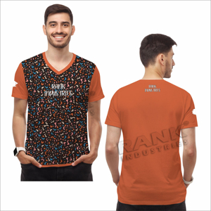 T-shirts décontractés pour hommes 100% coton, col en V, imprimés, confortables, manches courtes, coupe ample - Product Image 4
