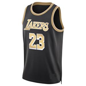 Maillots de basketball respirants sans manches en Spandex/Nylon pour adultes et enfants, vente en gros, numéros 8 devant et 24 derrière, noirs - Product Image 6