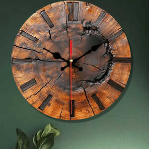 Horloge murale en résine époxy, idéale pour le salon, décoration intérieure de qualité supérieure, personnalisable - Product Image 1