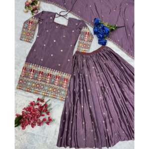 Ensemble de costume de fête élégant pour femmes avec haut plazzo et dupatta - Product Image 1
