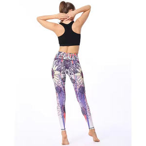 Wholesale 2025 High Waist Yoga Leggings Women Elastic Waist Quick Drying Breathable <b>Tummy</b> <b>Control</b> Pockets Daily Use Women's - Product Image 5