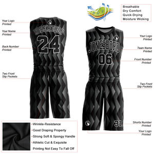 Maillots de basket-ball réversibles personnalisés, respirants, en polyester, fabriqués avec des techniques de sublimation, prix abordable - Product Image 2
