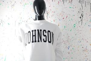 Sudadera JOHNSON con cuello simulado, 450 GSM, nombre personalizado, bordado aplicado, corte holgado, 100% algodón, felpa francesa. - Product Image 1