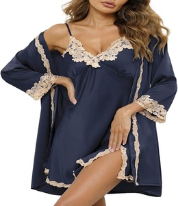 Conjunto de Pijamas de 4 Piezas para Mujer, Suave, Cómodo, de Secado Rápido, Ligero, Corte Clásico, Tallas Grandes, Colores Personalizados, de Les - Product Image 4