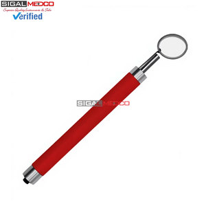 Miroir buccal dentaire de qualité supérieure avec lumière LED, manche rouge, acier inoxydable, miroir de diagnostic pour examen oral, dentiste - Product Image 6