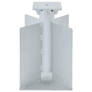 Base de parasol en acier argenté durable pour parasols et supports de terrasse - Product Image 3