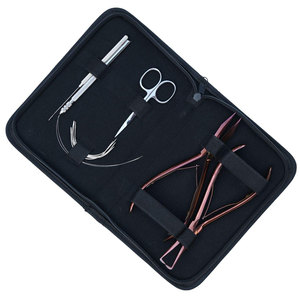 Professional Complete Hair Extension Tools Kit Flat Crimping <b>Beads</b> Removal Plier Hook Loop Tool Mini Scissor Curved <b>Needle</b> - Product Image 5