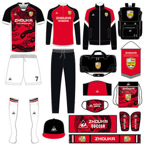 Ensemble de maillots de football personnalisés imprimés par sublimation, uniforme de football pour hommes, taille plus, short d'équipe, maillot de football rétro, kit de maillot de football en gros - Product Image 1