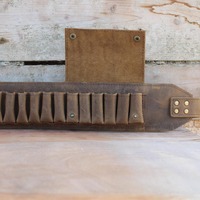 Ceinture porte-cartouches en cuir véritable de qualité professionnelle |   Pochettes de ceinture de chasse marron personnalisées, haute sécurité, système MOLLE robuste