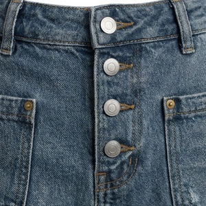 Shorts de Mezclilla Modernos para Mujer, Cintura Alta, Holgados, Transpirables, Estilo Urbano, Casuales de Verano, Tela Elástica, Color Personalizado - Product Image 4