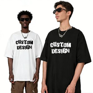 Custom Made <b>Men's</b> Washed Black 100% Cotton T-Shirt Oversized Fit O-Neck <b>Half</b> <b>Sleeve</b> Casual Solid Color Knitted Eco-Friendly OEM - Product Image 3