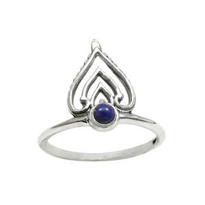 Wholesale Custom Made 925 Sterling Silver Crown <b>Ring</b> Comes With <b>Lapis</b> <b>Lazuli</b> Gemstone Bezel Setting Handmade Bohemian Jewelry - Product Image 1