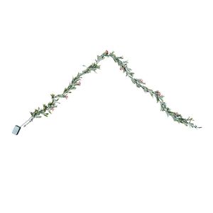 Realistic 6.6-Foot Christmas Garland Greenery Decorated with Vines Olive <b>Leaves</b> Berries Evergreen Faux <b>Lights</b> - Product Image 5
