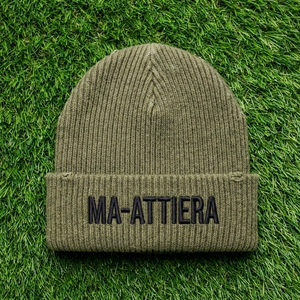 Gorro de Punto Acanalado Verde Oliva con Puño, Gorro Cálido de Invierno con Logotipo Bordado Personalizado - Product Image 6