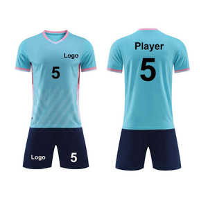 Maillot de football vierge de qualité pour transfert thermique, à manches courtes, pour entraînement de club de football, ensembles d'uniformes de football personnalisables - Product Image 2