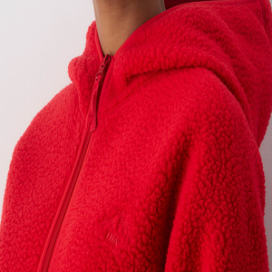 Sweat-shirt à capuche en polaire pour femme, manches longues, couleur unie, décontracté, pour l'hiver et l'automne - Product Image 6
