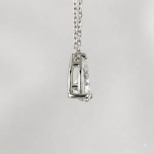 Collier pendentif en diamant taille poire en platine, diamant de laboratoire certifié IGI couleur D, bijoux de fiançailles classiques pour femmes - Product Image 4