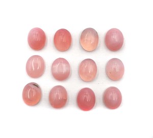 Ópalo Rosa Teñido Calibrado y Certificado por IGI, Cabujón Ovalado Pulido, Piedra Preciosa Suelta de 5-14 mm para Joyería - Product Image 5