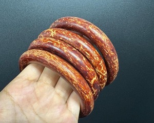 Handmade Wooden <b>Bangle</b> <b>Set</b> Classic Pattern Unisex Bracelets Natural Wood Material Eco Friendly Design - Product Image 2