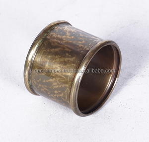 Ring Look Rond de serviette de luxe stocké Ronds de serviette en aluminium Décoration de table de mariage et de fête Porte-serviette design fait main - Product Image 3