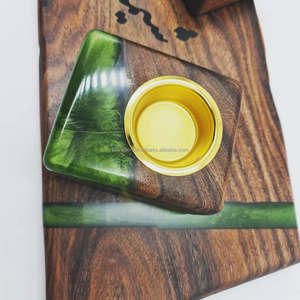 Regalo Islámico Personalizado para Eid, Ramadán y Bodas, Quemador de Incienso de Madera Maciza y Resina Epoxi Vertido a Mano - Product Image 3