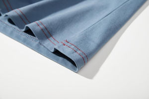 Camiseta de algodón 100% de corte ajustado, lisa, de manga corta, ligera, informal, estilo urbano para hombre. - Product Image 6