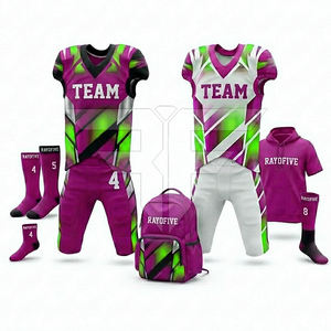 Meilleures ventes : Ensemble de football américain à manches courtes, séchage rapide, antibactérien, respirant, pour adulte - Product Image 4