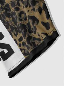 Breathable Mesh Men Custom <b>Soccer</b> Jersey retro Vintage Oversized Streetstyle Number Shirt Leopard Print American Football Jersey - Product Image 5