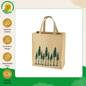Top Notch Quality Durable Eco-Friendly Jute Burlap Shopping Bags with Customized Printing & Cotton Weaving Tape Handles - Product Image 4