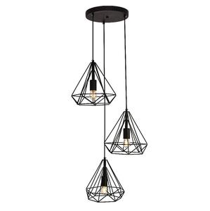 <b>Modern</b> <b>Black</b> Hanging Pendant <b>Light</b> Metal <b>Ceiling</b> Lamp for Living Room Dining Kitchen Hotel Restaurant Interior Decoration - Product Image 1