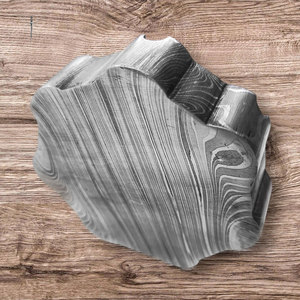 Cendrier en acier Damas robuste, design unique à couches superposées, cendrier en métal pour cigarettes et cigares, idéal comme cadeau pour fumeurs - Product Image 4