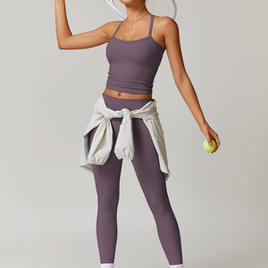 Ensemble de yoga sans couture à taille haute élastique pour femmes, vêtements de fitness, vêtements de sport, soutien-gorge et leggings, ensemble de yoga pour femmes - Product Image 3