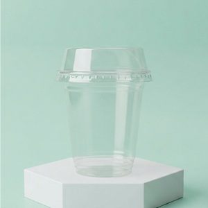 Clear PP Single Wall <b>Plastic</b> <b>Cup</b> with Lid Round Beverage <b>Cup</b> for <b>Drinking</b> 12 16 22 Oz Disposable <b>Cups</b> 95mm Diameter - Product Image 1