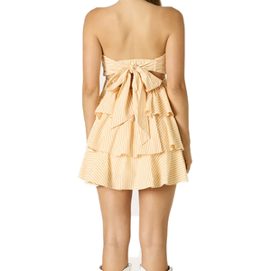 Vestido Mini Elegante de Verano para Mujer, Estilo A-Line, Sin Mangas, Plisado, con Capas, Escote Cruzado, Cintura Natural, Transpirable, Venta al por Mayor - Product Image 4