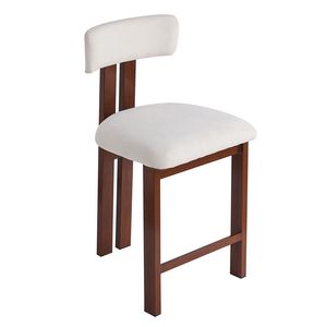 26.5 Inch Stylish <b>Round</b> Bar <b>Stools</b> with Comfortable Upholstered Seat and Black Metal Frame for Kitchen and Dining - Product Image 6