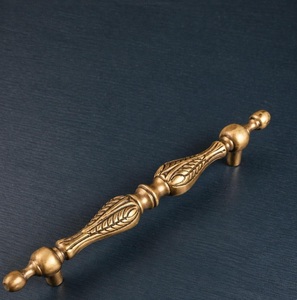 European Classic <b>Antique</b> Brushed Solid Brass Furniture Handles Pastoral Style Pulls for <b>Wardrobe</b> Dresser Cabinet Drawer - Product Image 5