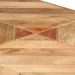 Table à manger en bois naturel avec pieds blancs - Product Image 5