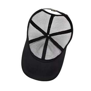 Casquette Trucker Noire Unie avec Logo Personnalisé, Haute Qualité, Entièrement en Maille, Fermeture Snapback, Respirante, Accessoire de Mode Sportive Estivale - Product Image 5